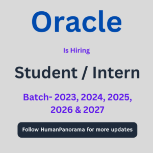 Oracle Hiring Student/Intern for 2023 2024 2025 2026 2027