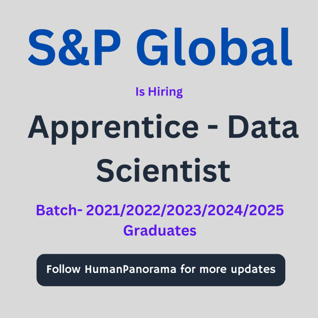S&P Global Hiring Data Scientist Apprentice for 2025